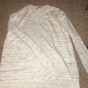 white black speckled target sweater